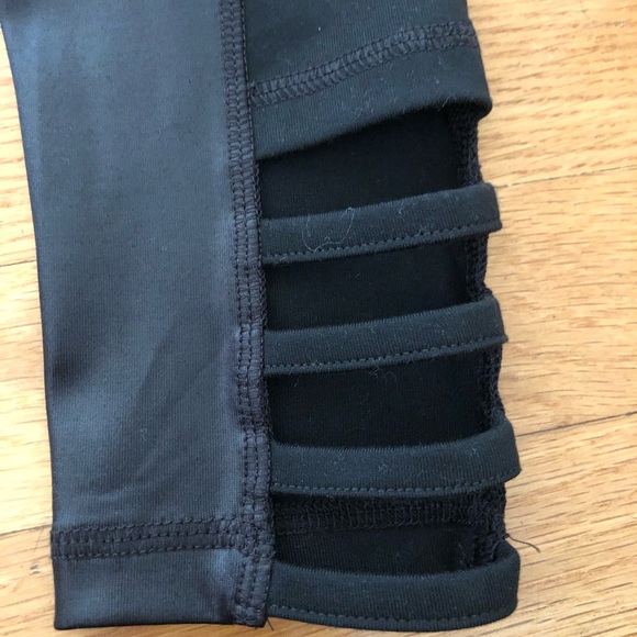 NWOT Justice Faux leather spandex and cotton leggings. - Picture 5 of 9